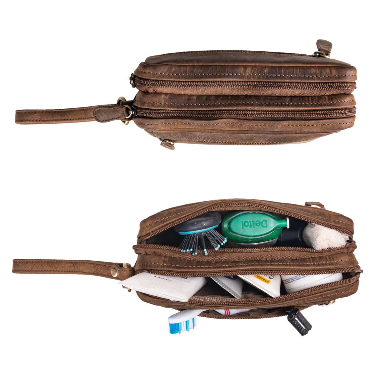 Vintage-Ledertasche Herren klein