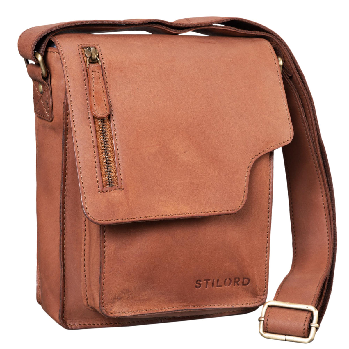 Leder Umhängetasche klein braun