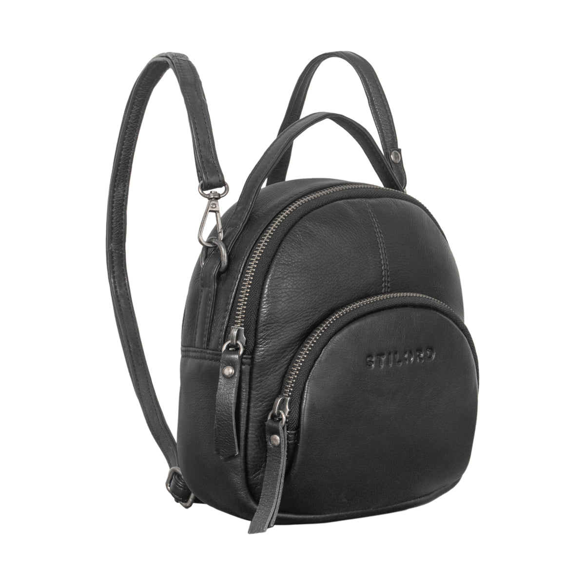 Echtleder rucksack vintage schwarz