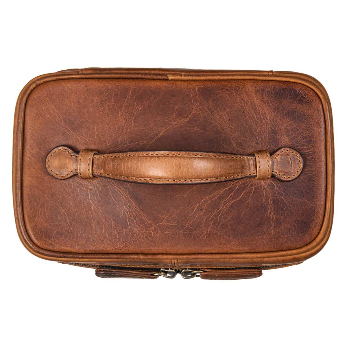 Elegante Leder Waschtasche
