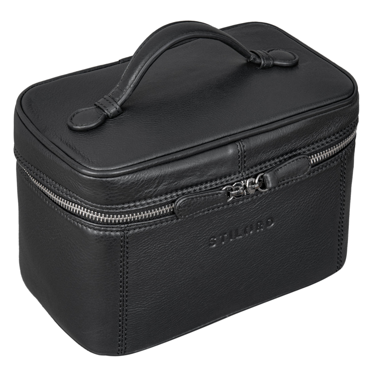 Echtleder Kosmetiktasche schwarz