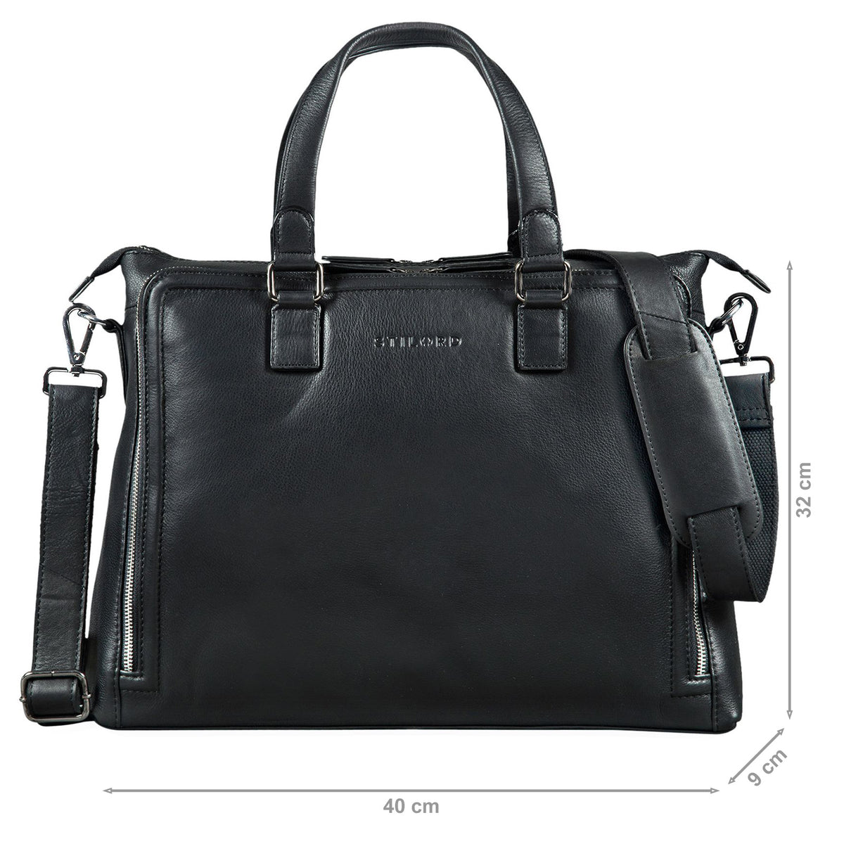 LEder Businesstasche Damen schwarz