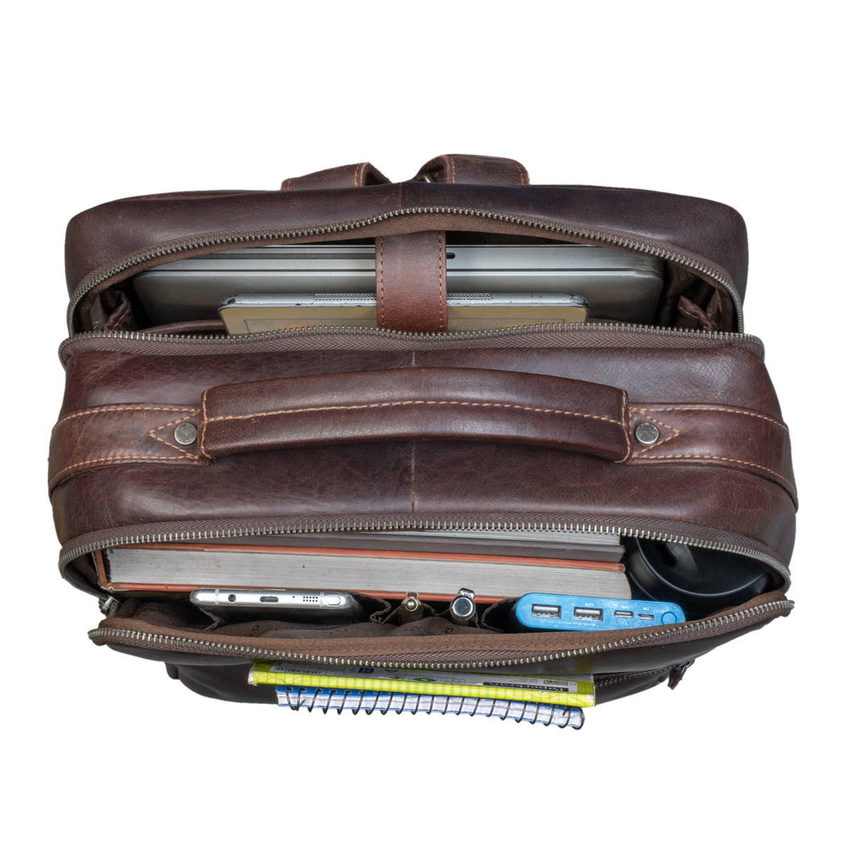 Laptop Backpack Leder braun