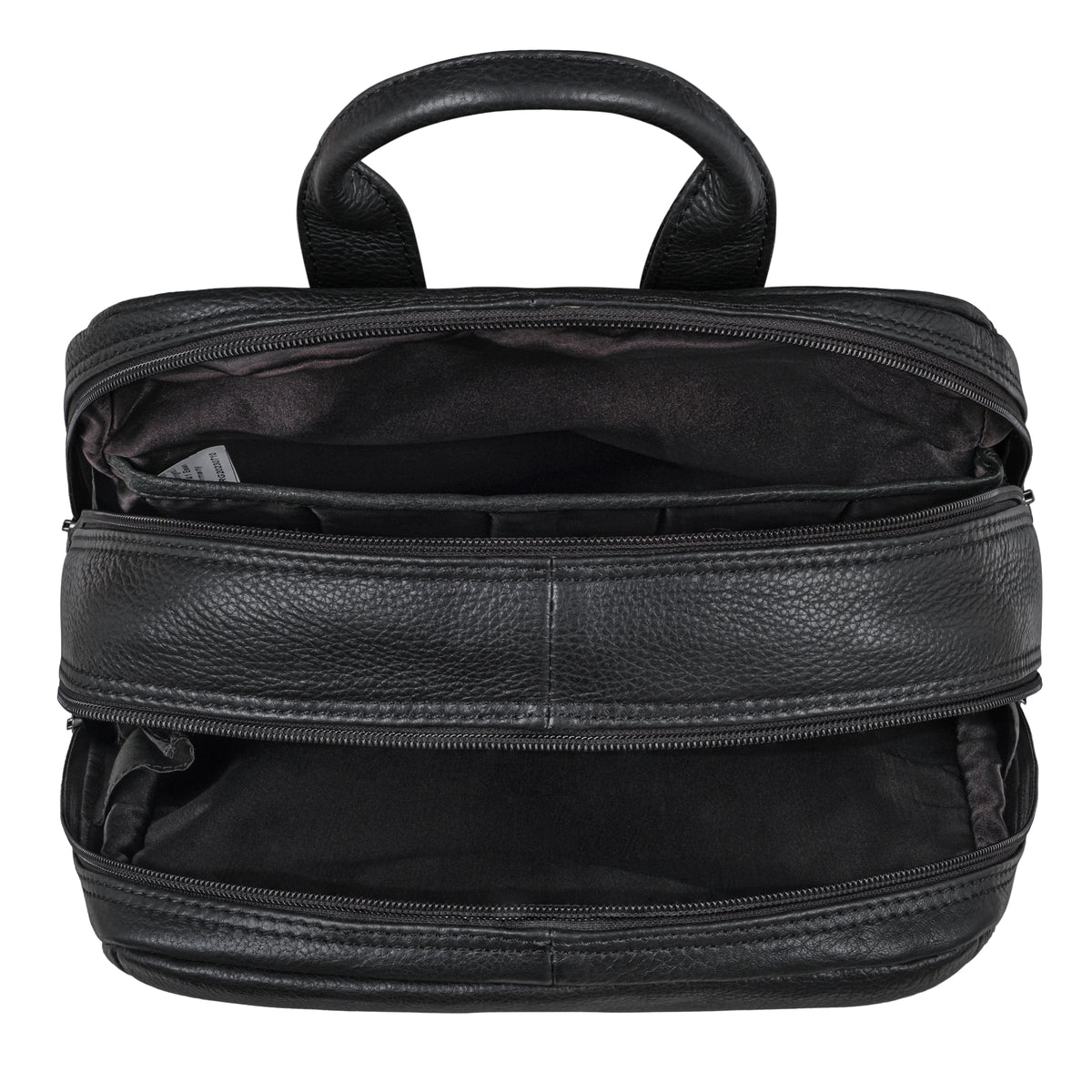 schwarze Leder Laptoptasche für 15,6 Zoll Laptop und Notebook