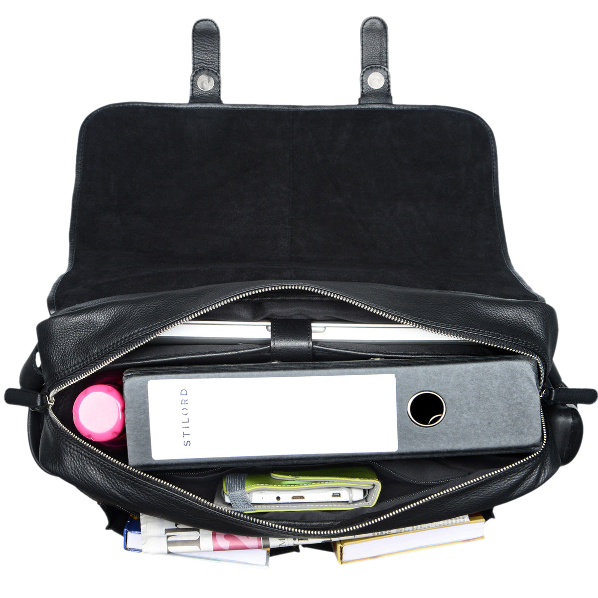 Ledertasche 15.6 Zoll Laptopfach