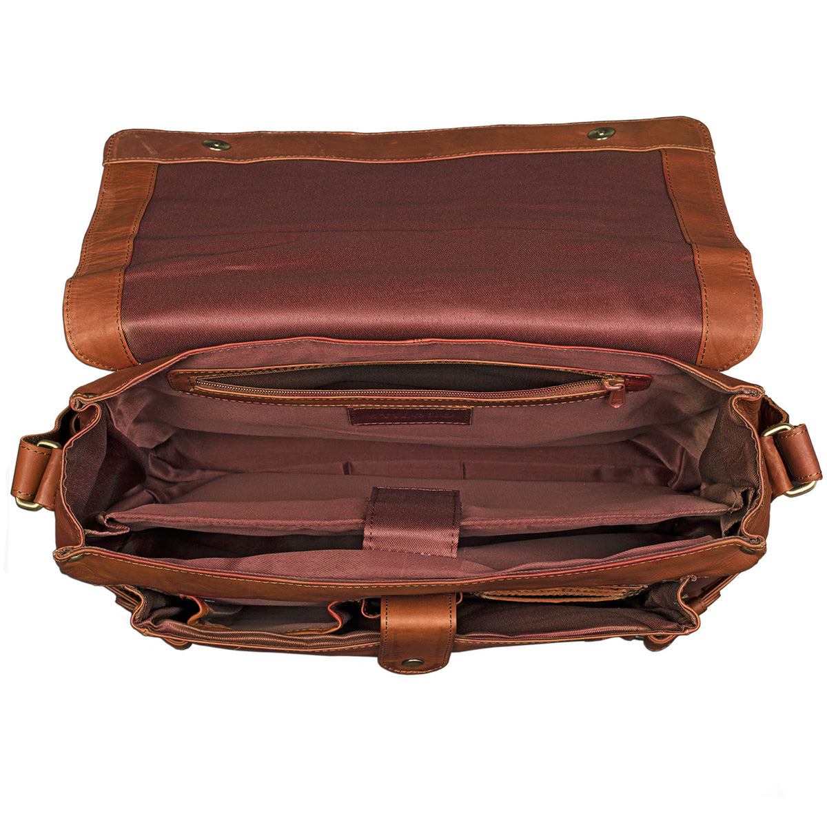 Schultertasche Leder braun