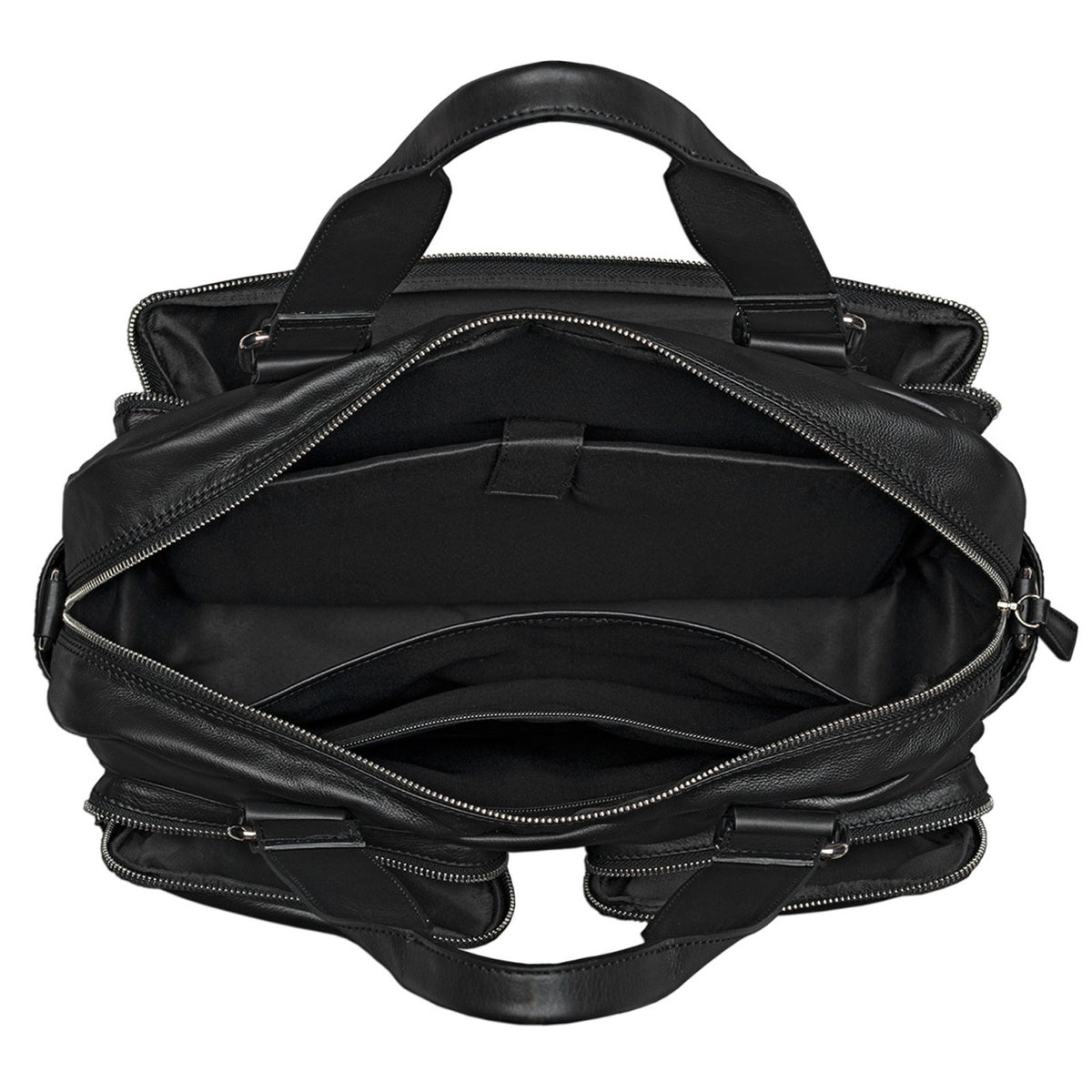 Schwarze Aktentasche Leder