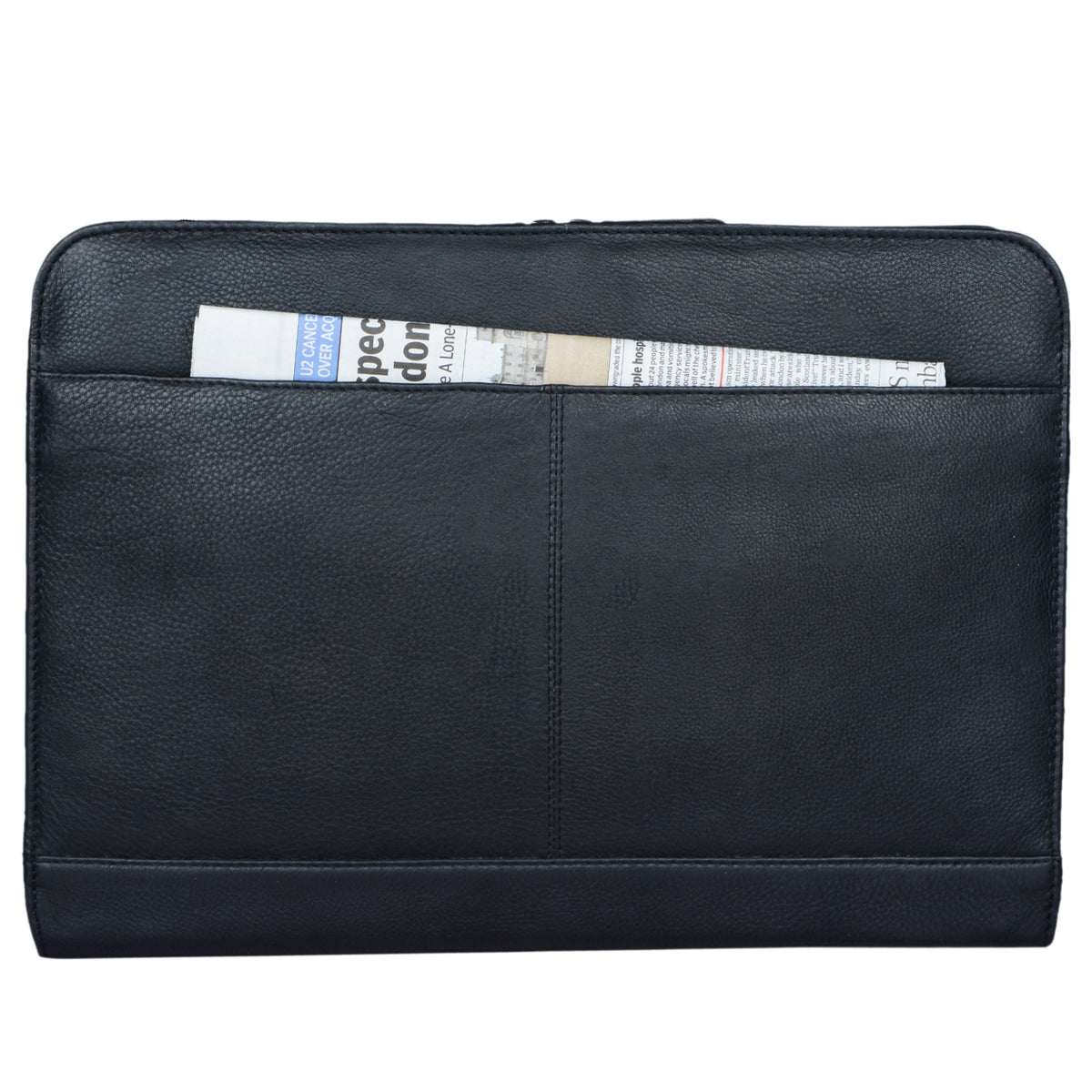 Schwarze Schreibmappe Leder