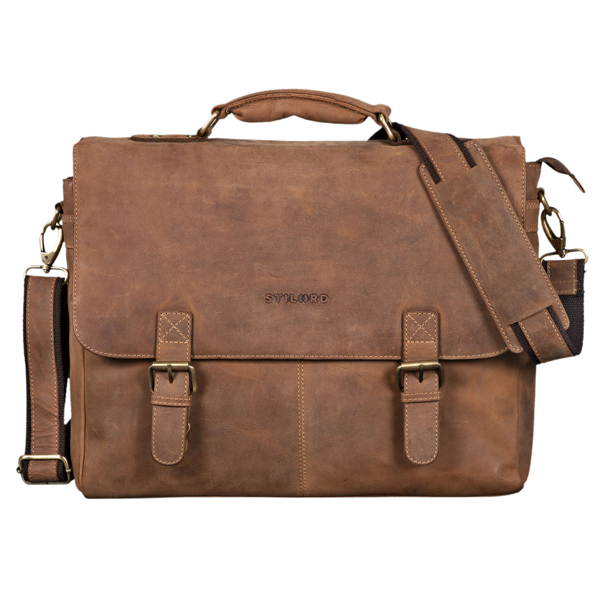 Vintage Bürotasche Leder braun