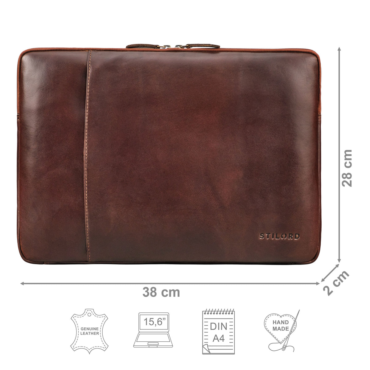 Echtleder Laptoptasche 15.6 Zoll