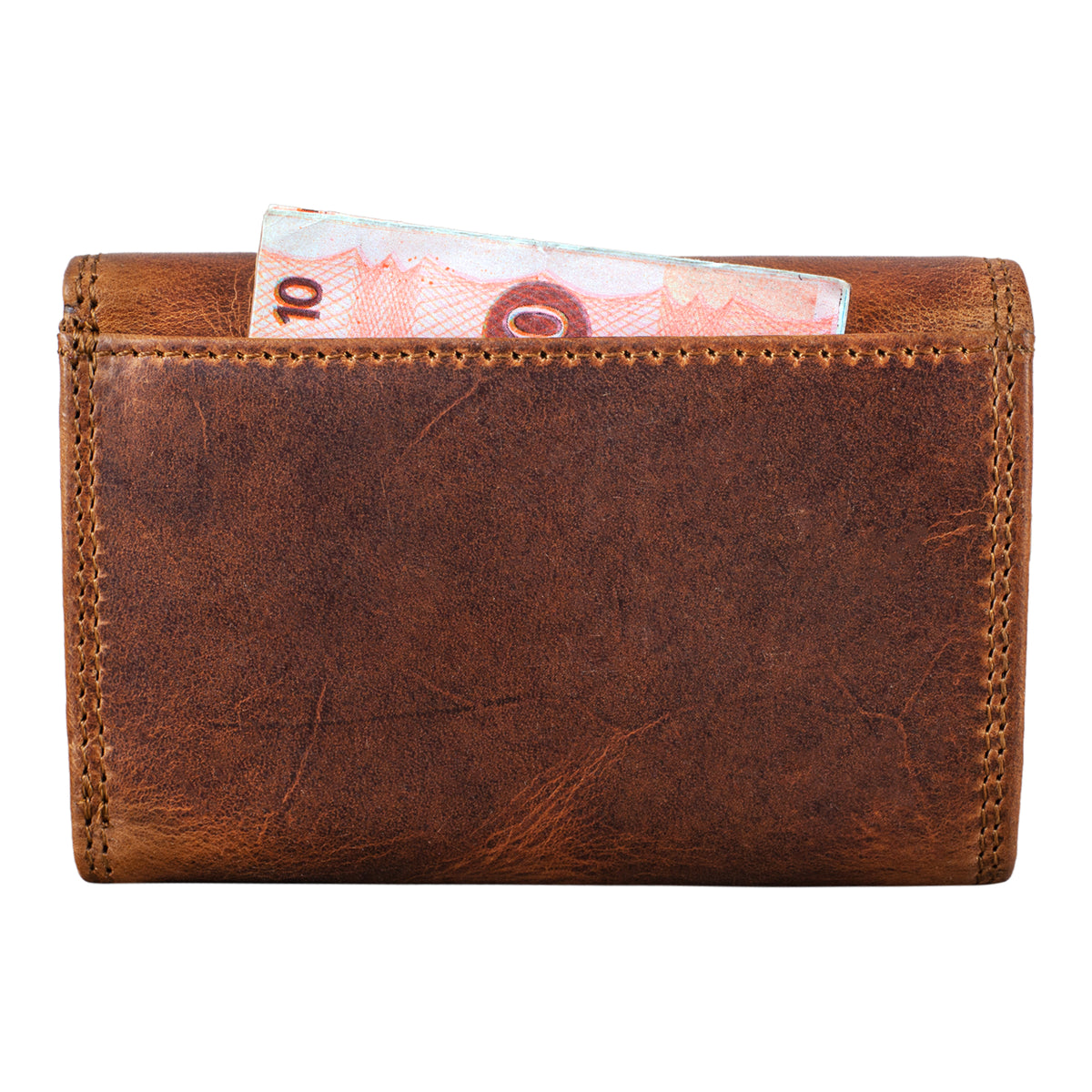 Mini Geldbörse Herren RFID Leder braun