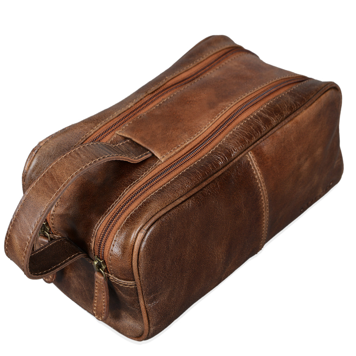 Leder Kulturtasche Vintage Design