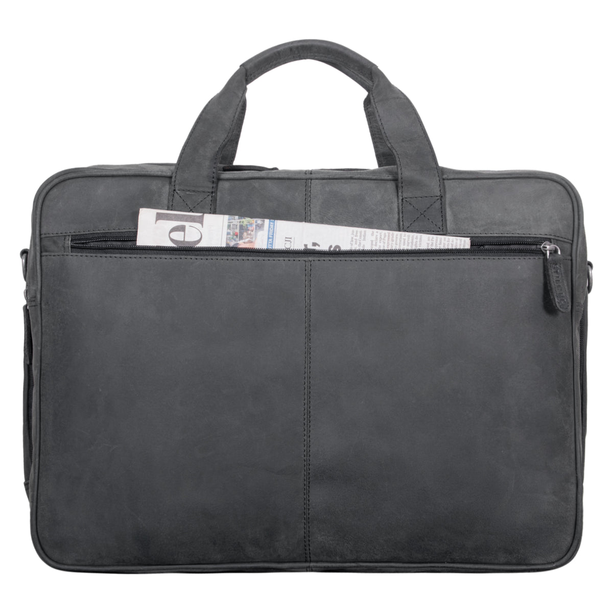 Riesige Ledertasche für 17 Zoll Notebooks