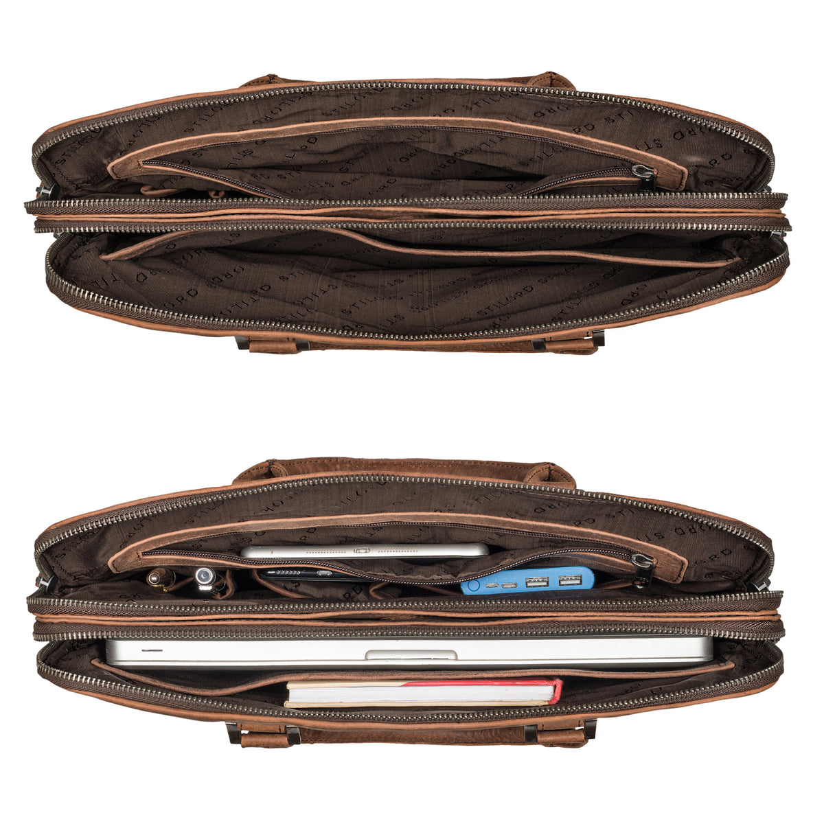 braune Aktentasche Damen Leder