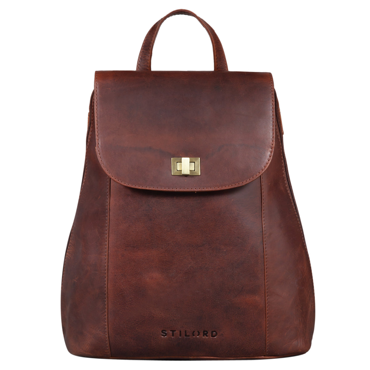 Leder Rucksack Cognac