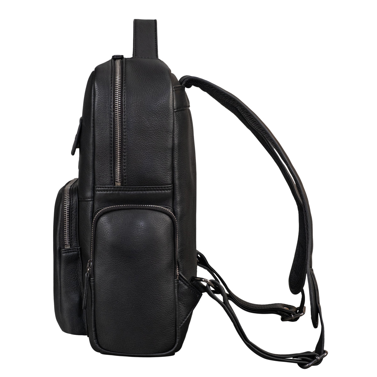 Backpack Leder schwarz
