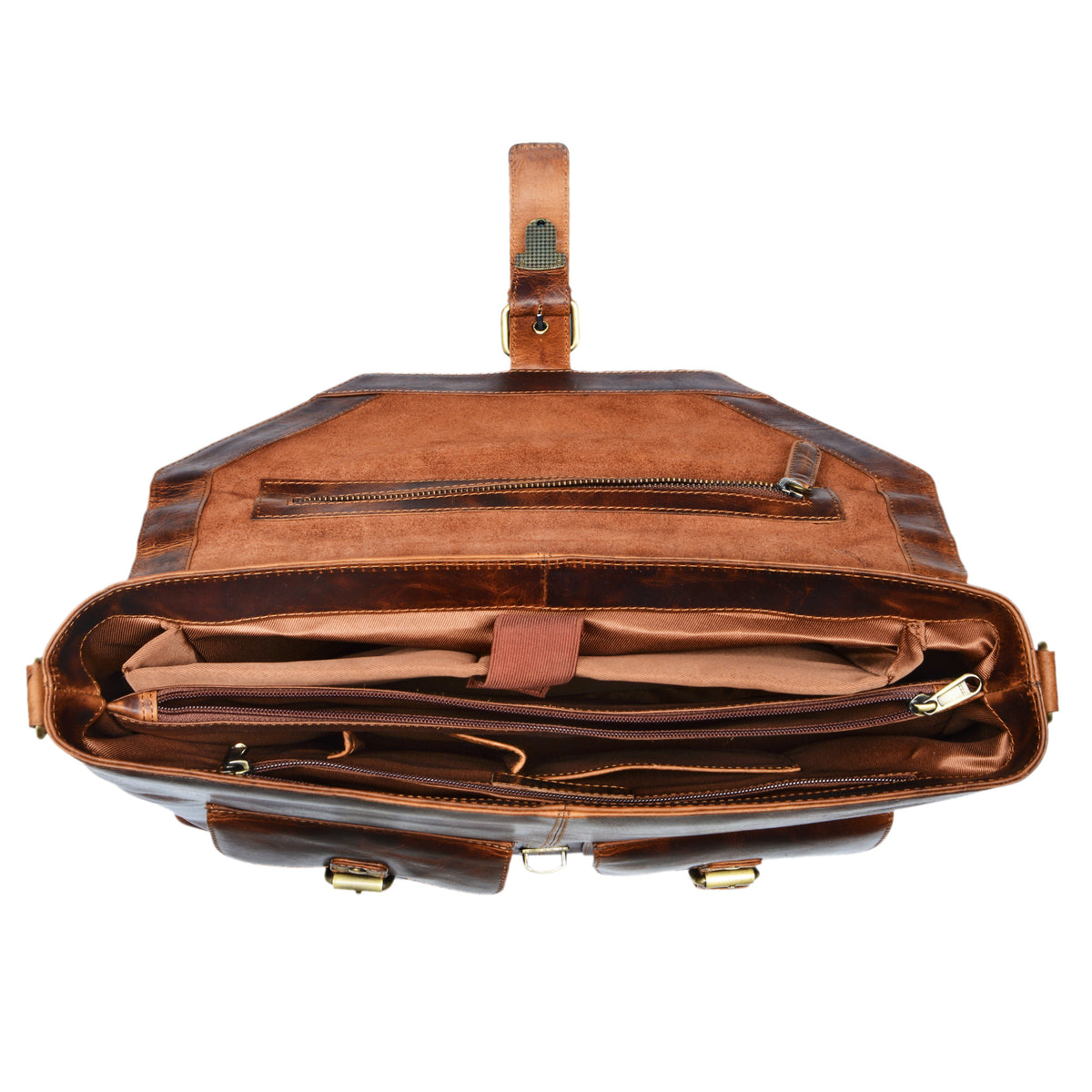 Umhängetasche Leder cognac braun