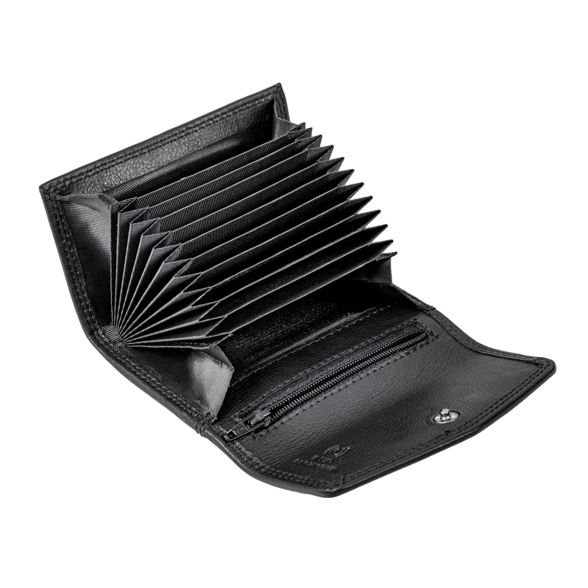 RFID Kreditkartenetui Leder schwarz