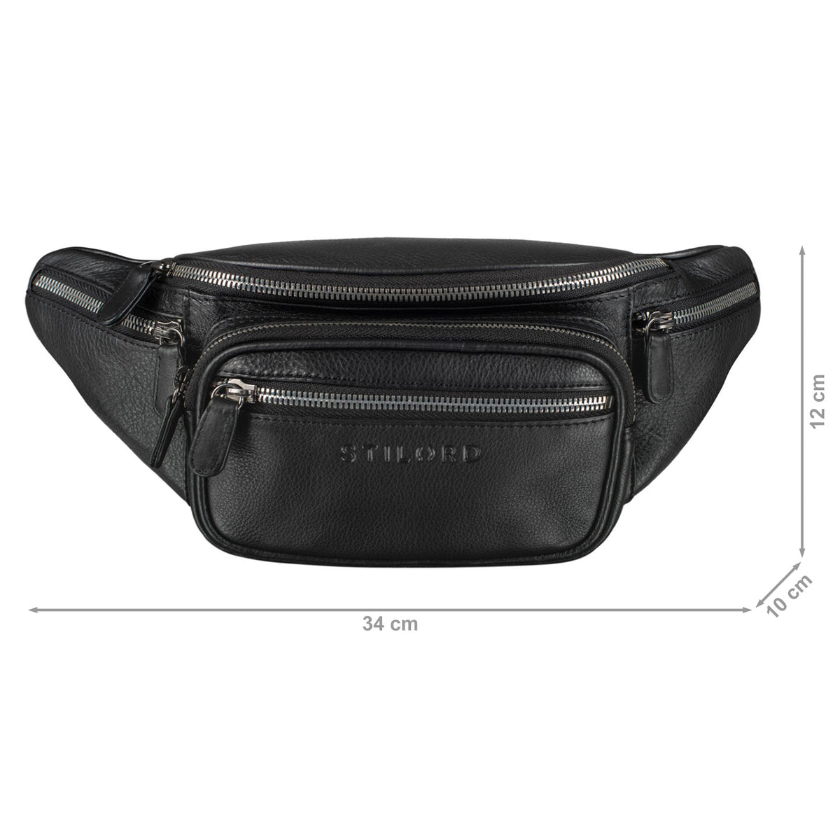 Schwarze Bauchtasche Herren Damen