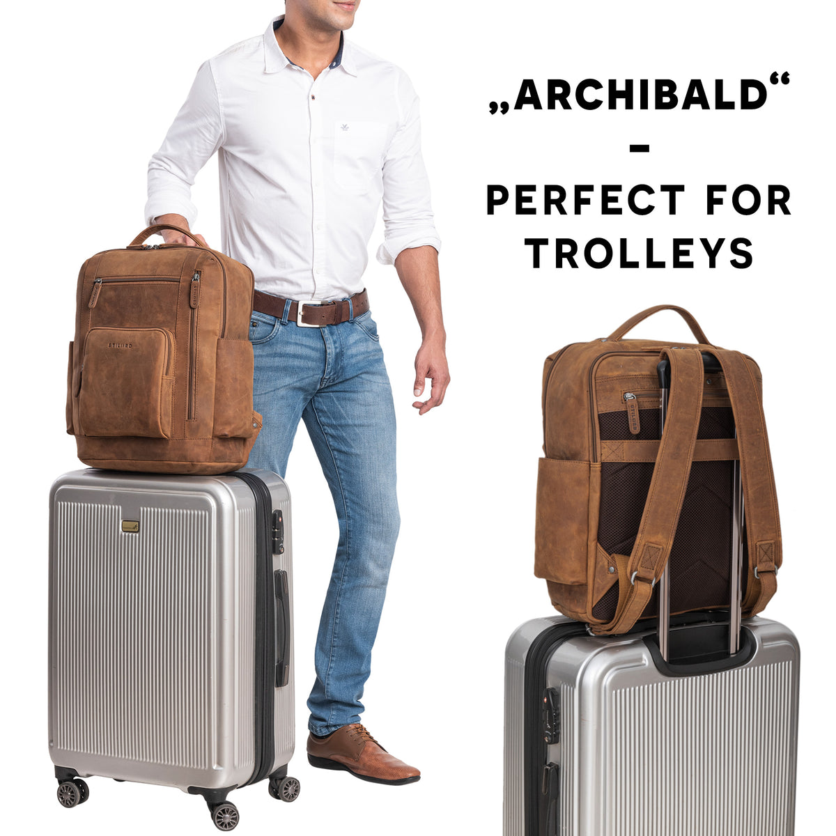 Reiserucksack Leder braun