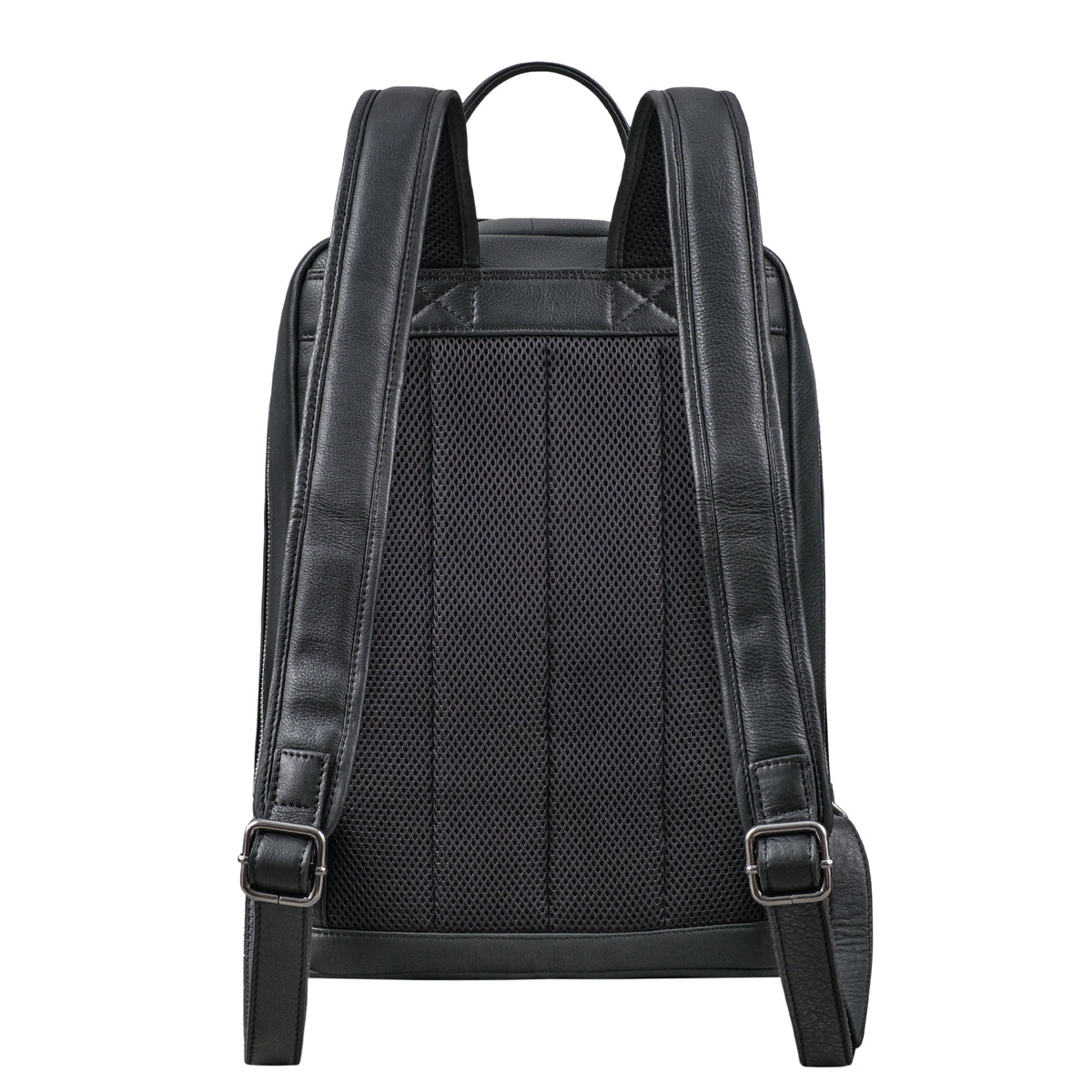 schwarzer Lederrucksack für Herren