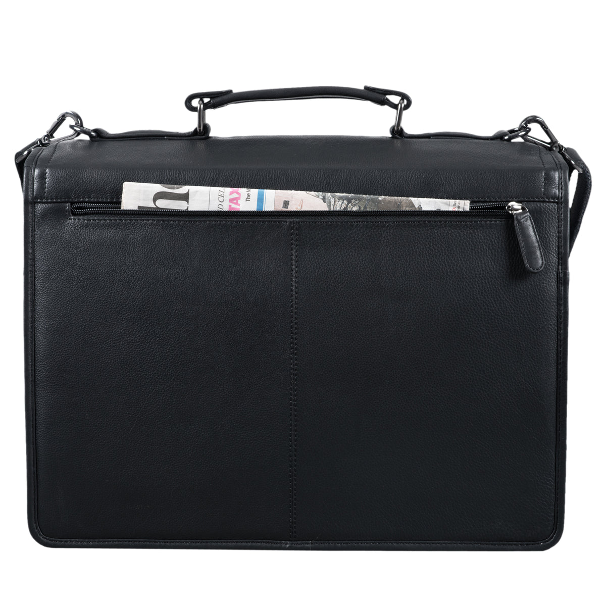 Leder Aktentasche Business XL schwarz