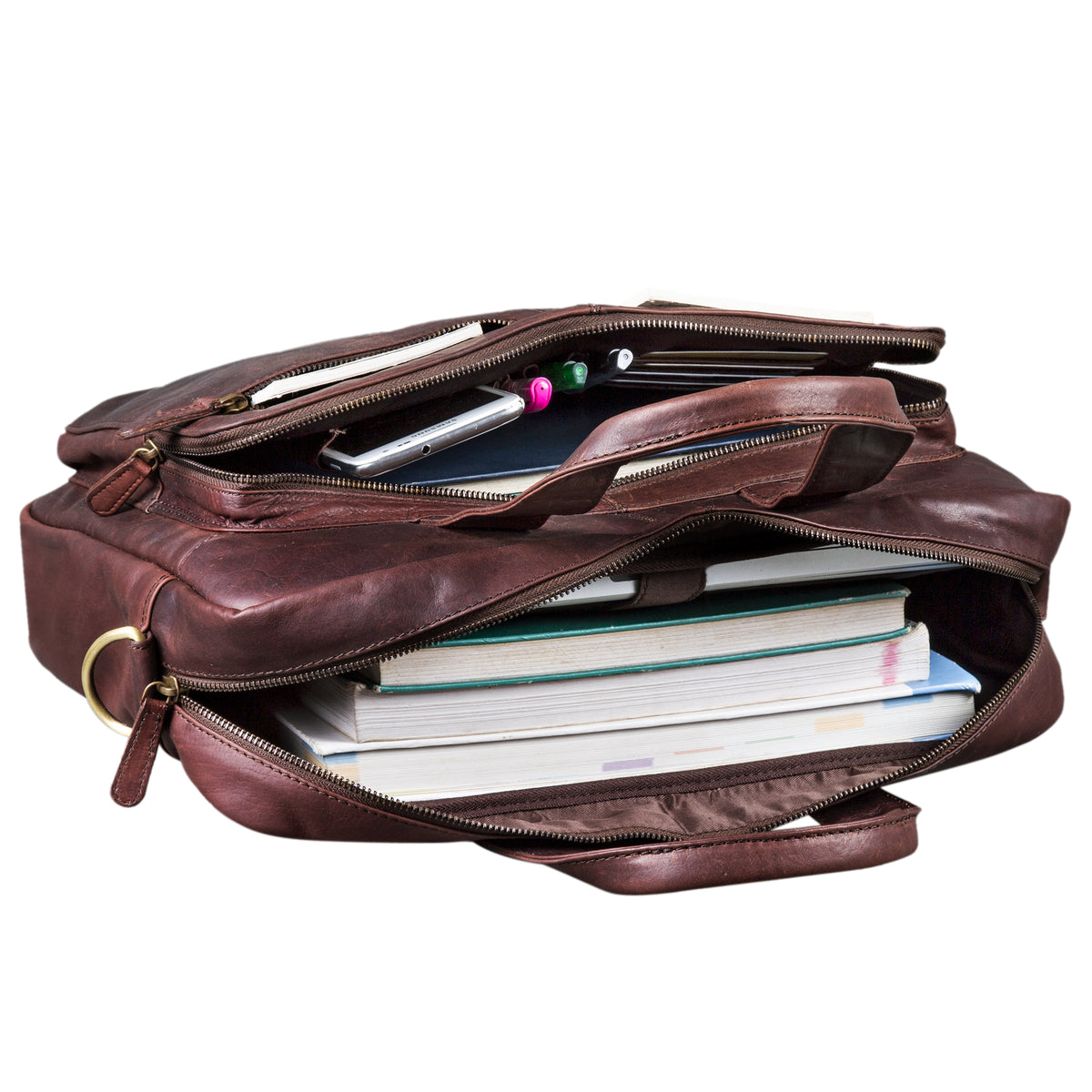 Große Leder Herrentasche DIN A4 Vintage