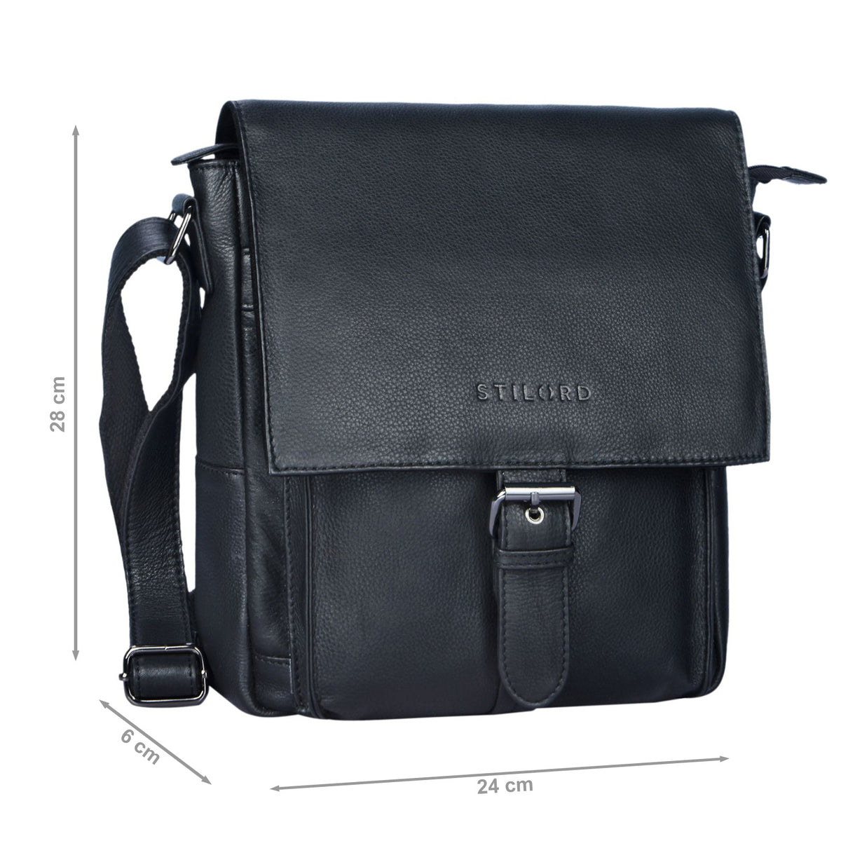 Leder Herrentasche schwarz