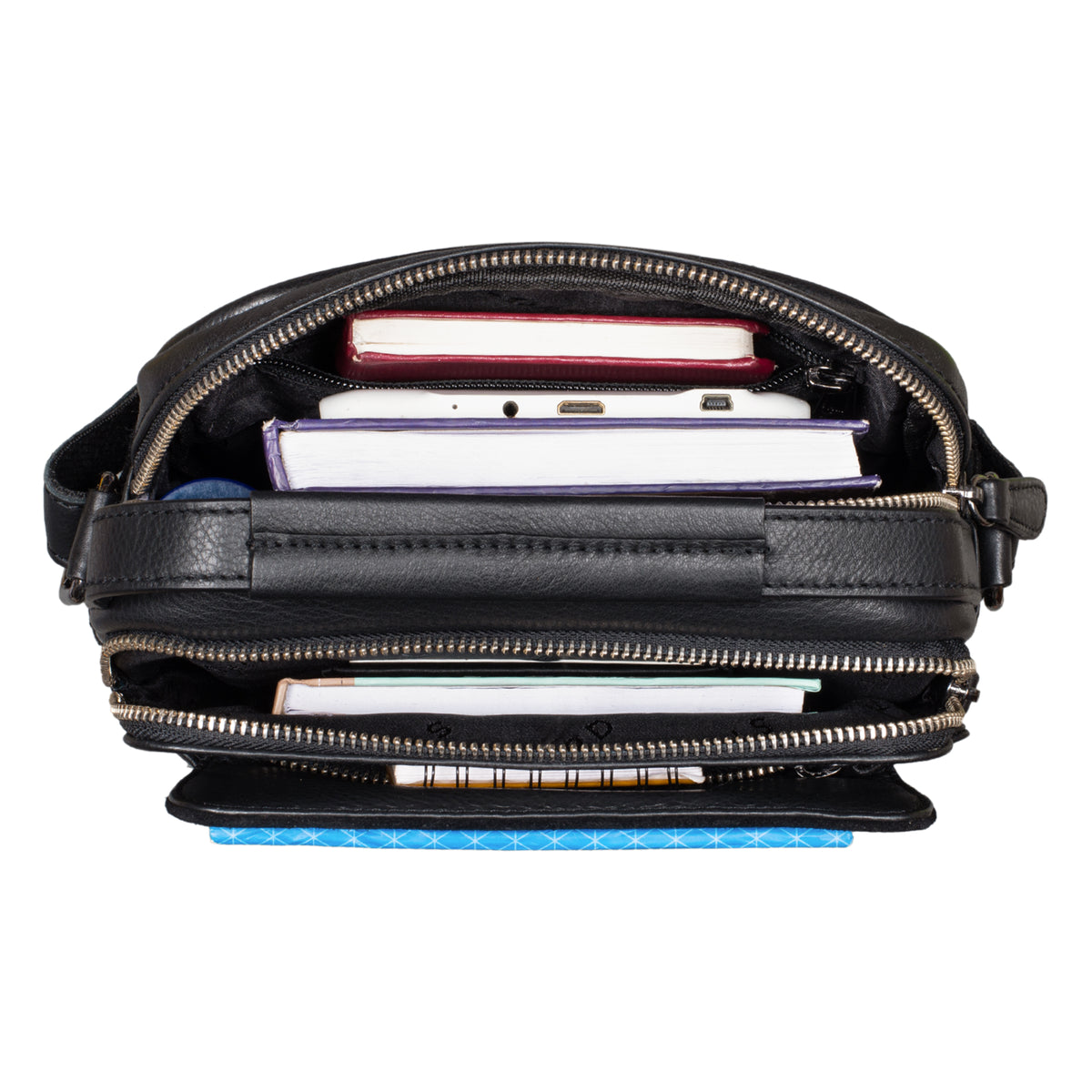 Ledertasche Schwarz