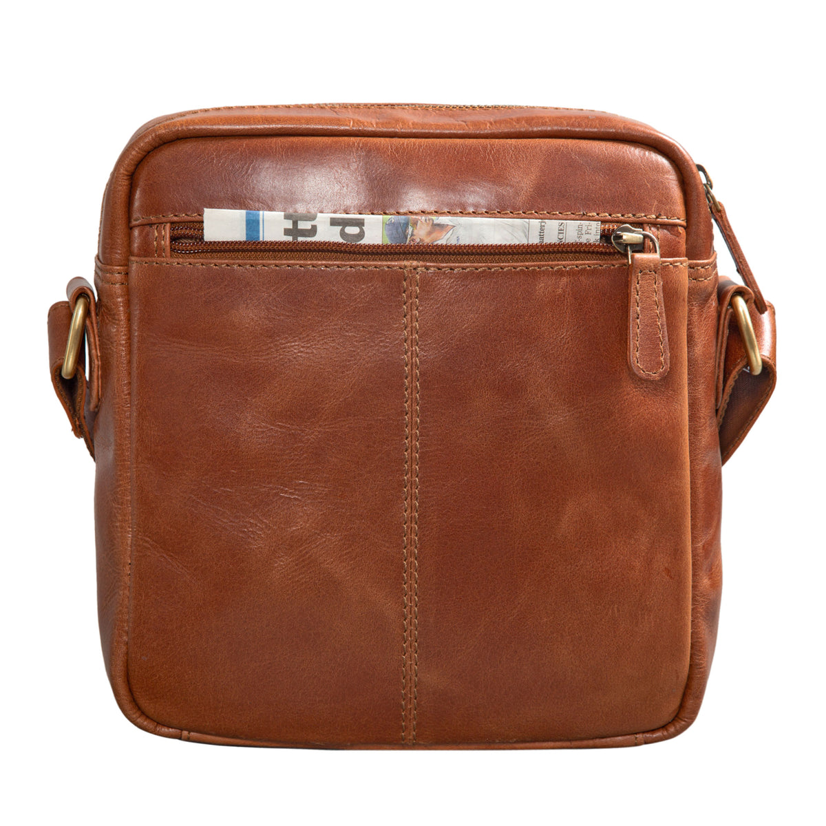 Braune Umhängetasche Herrentasche klein