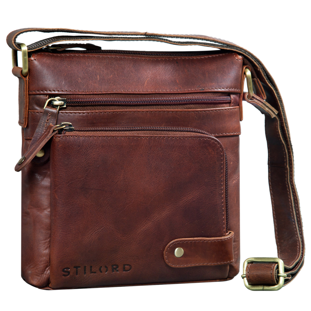Leder Umhängetasche braun