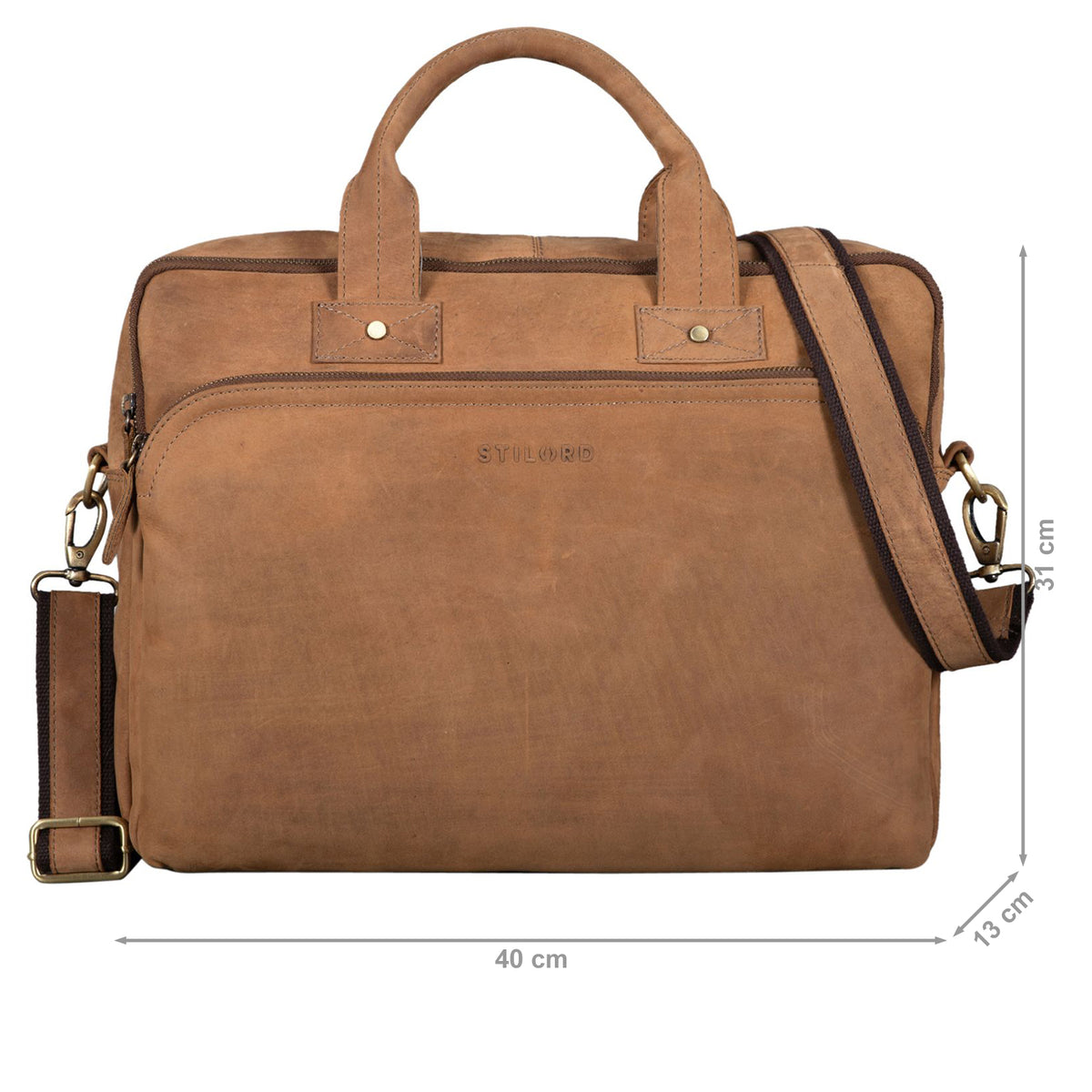 Hellbraune Vintage Tasche Leder