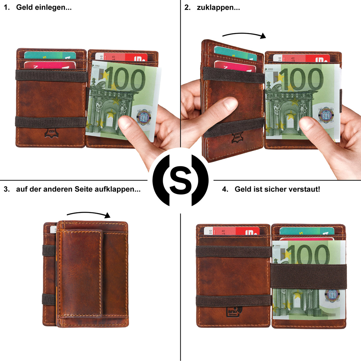magic wallet real leather