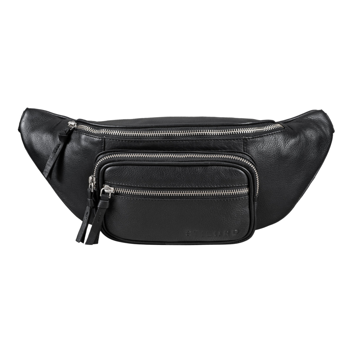 Hochwertige Gürteltasche leder schwarz