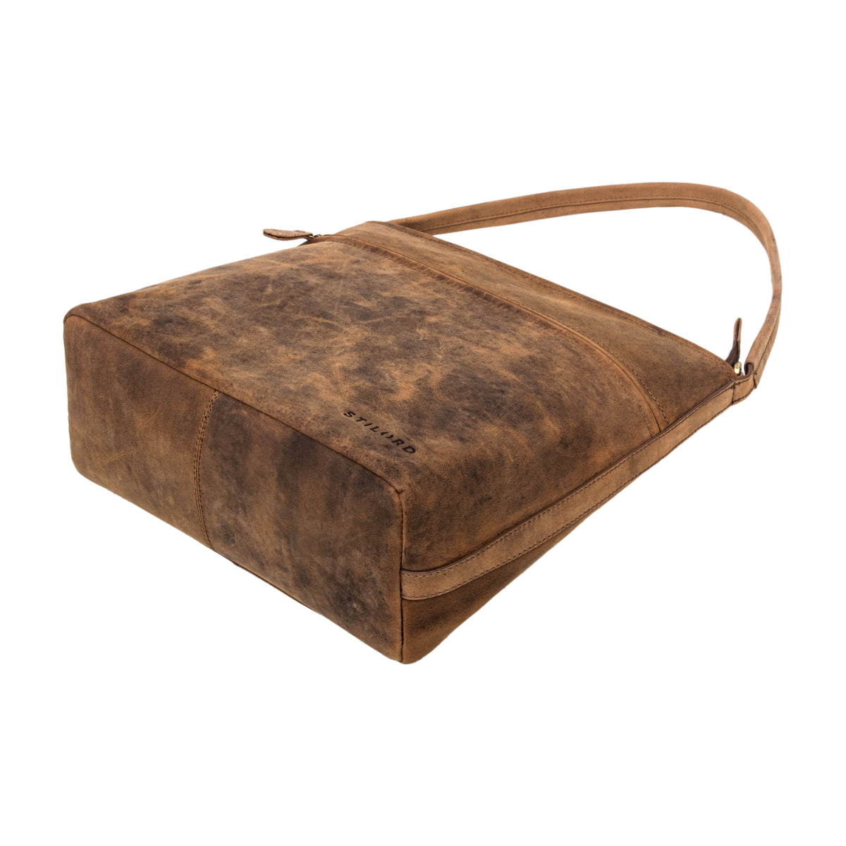 Leder Handtasche modern braun Damen