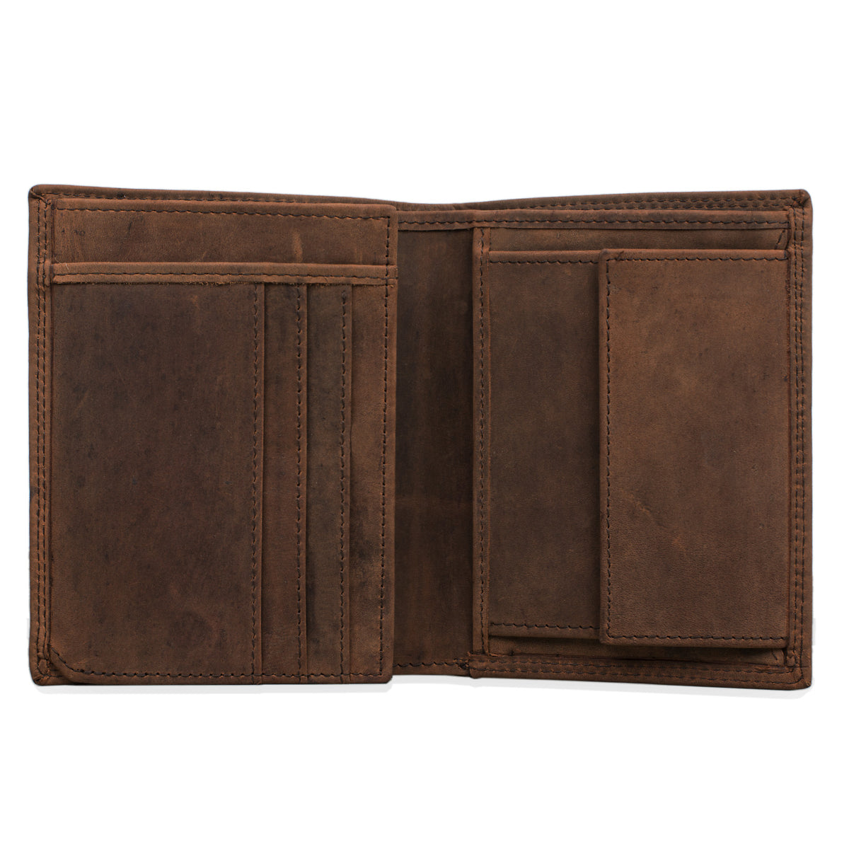 Portemonnaie Leder Hochformat Braun