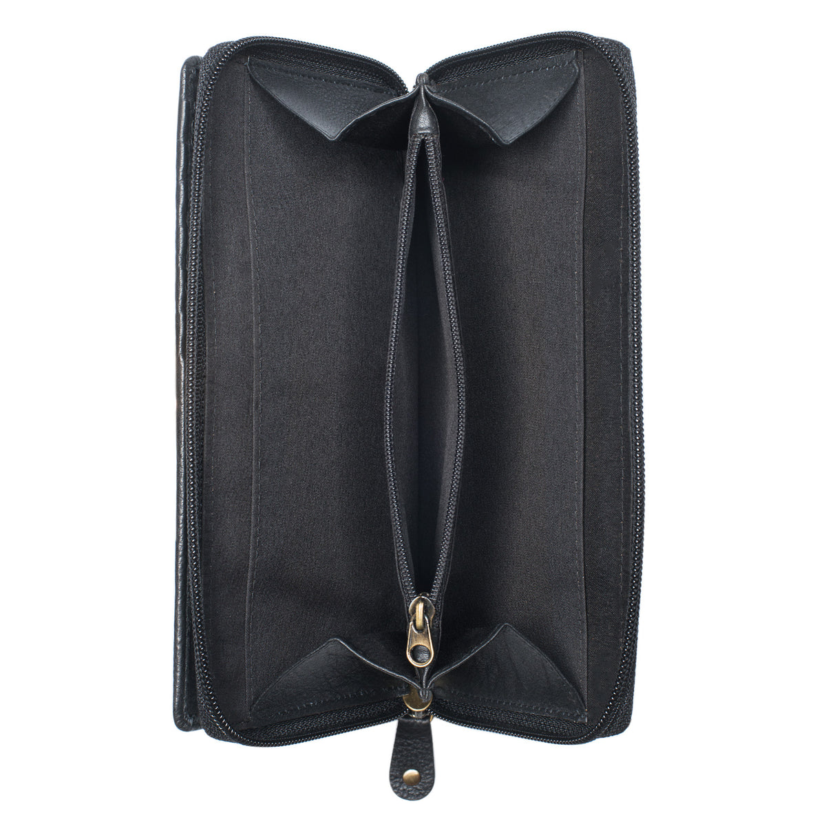 Portemonnaie Damen Leder schwarz