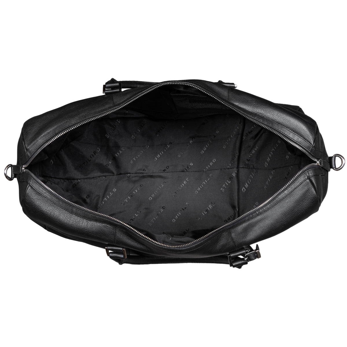 Leder Reisetasche schwarz