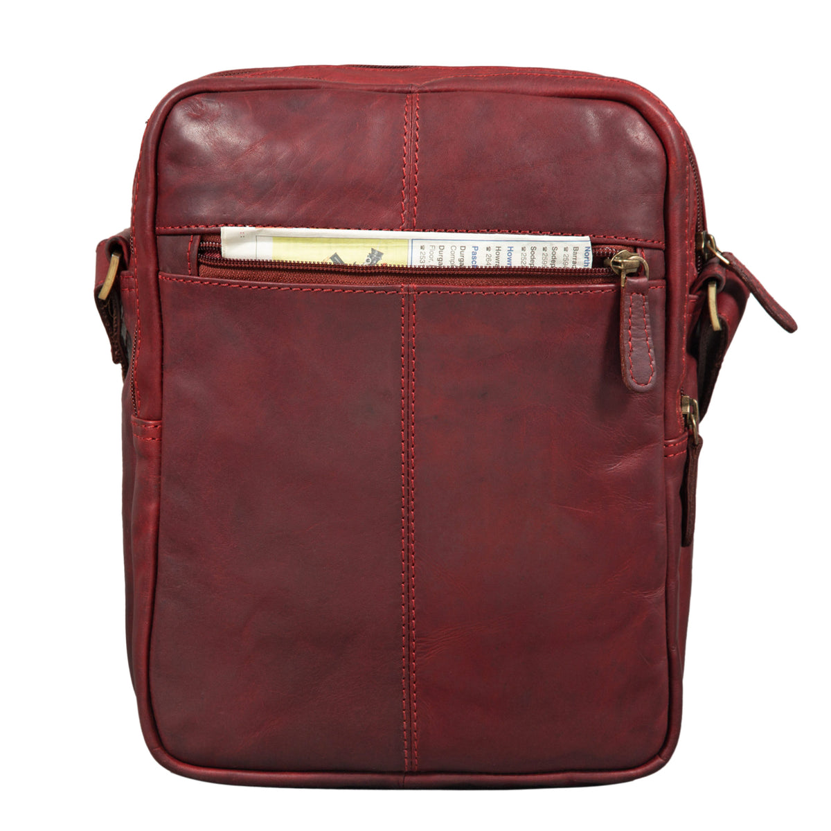 Cross Body Bag Leder rot