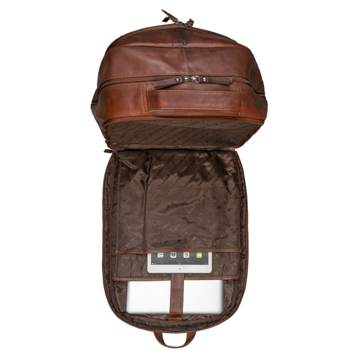 Vintage Rucksack Leder Unisex für 17 Zoll Laptop
