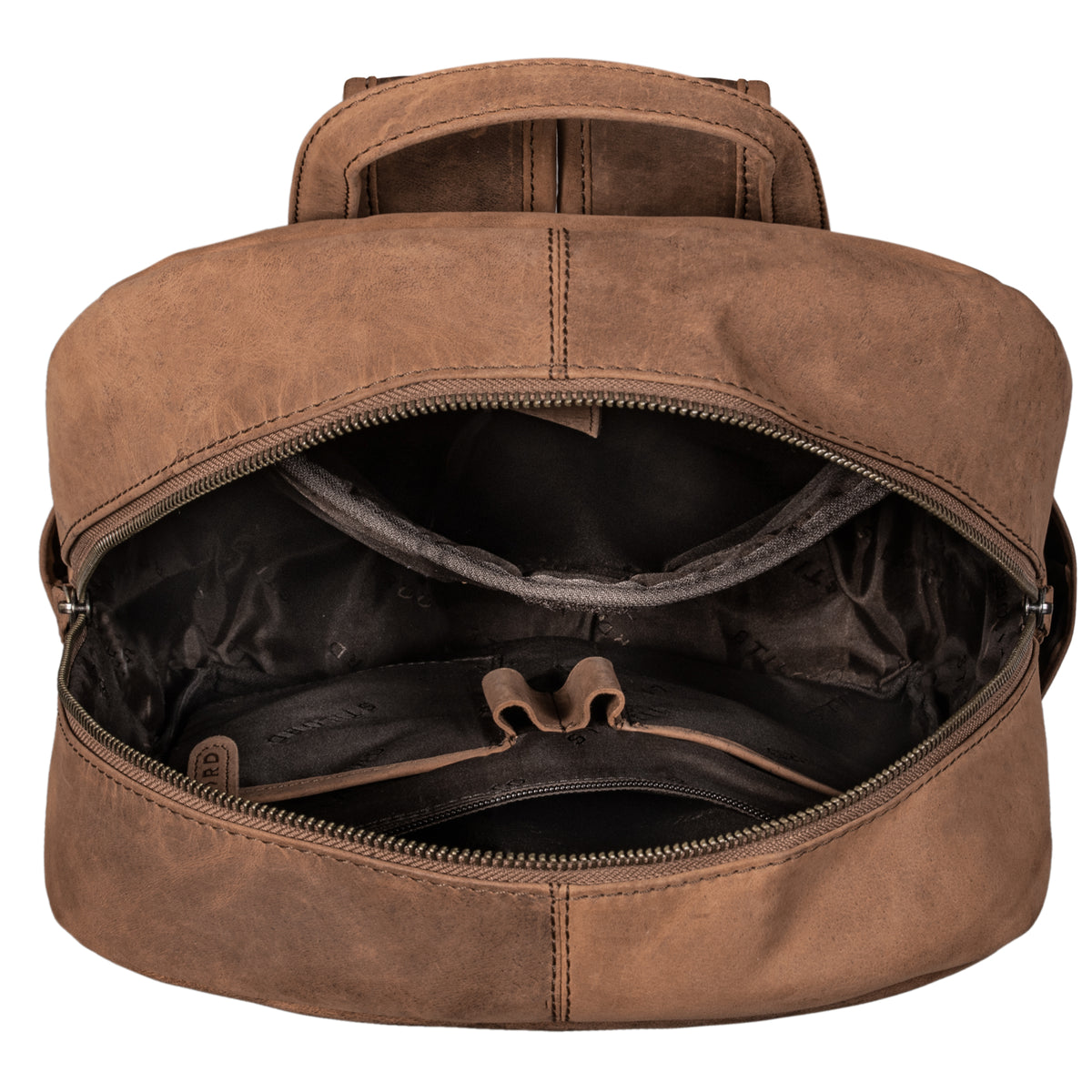 Brauner Schulrucksack Leder