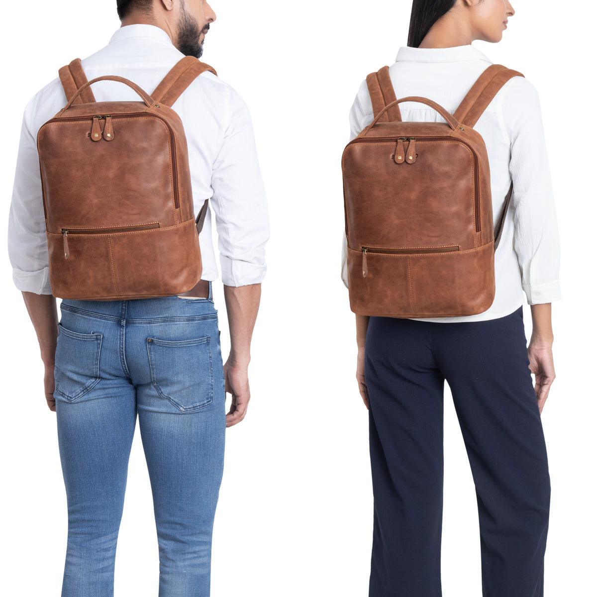 Leder Rucksack Braun