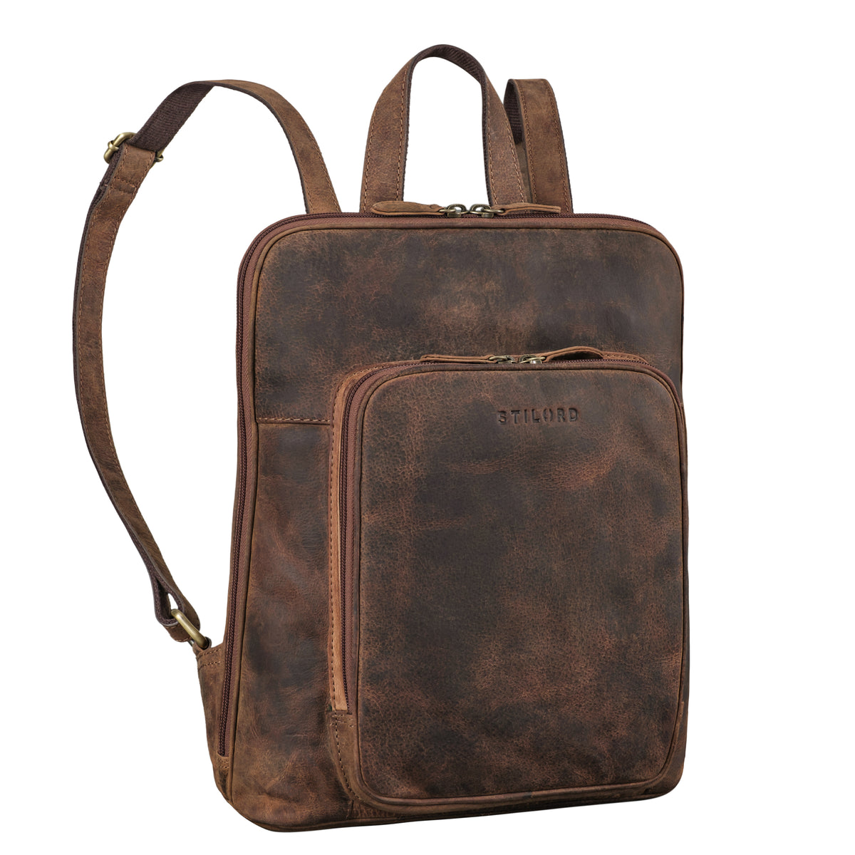 Rucksack Damen Leder braun