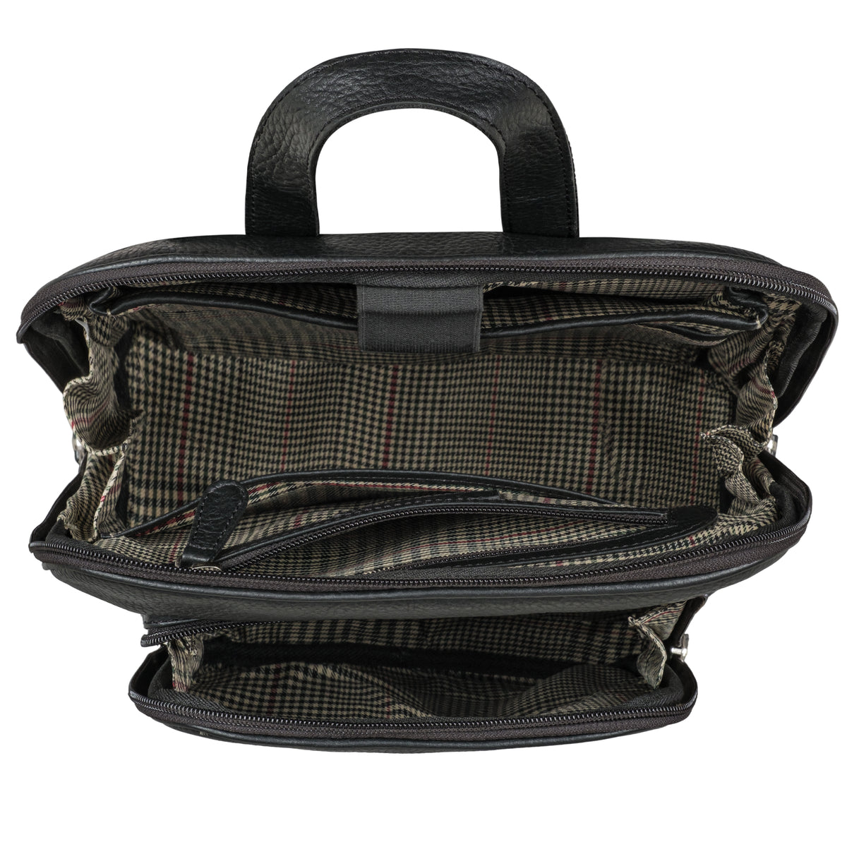 Backpack Leder schwarz