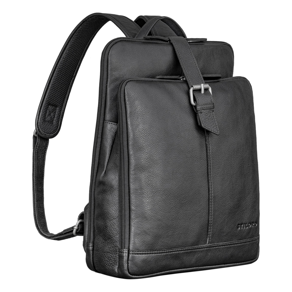 Rucksack Leder schwarz Vintage