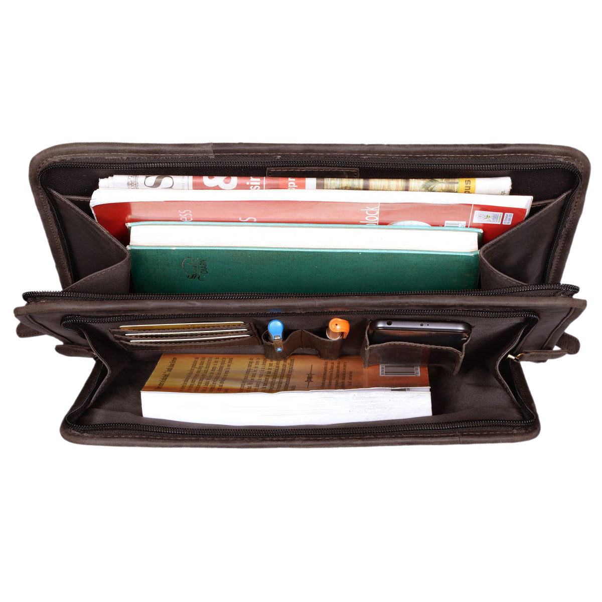 Schreibmappe im Vintage Design dunkelbraun