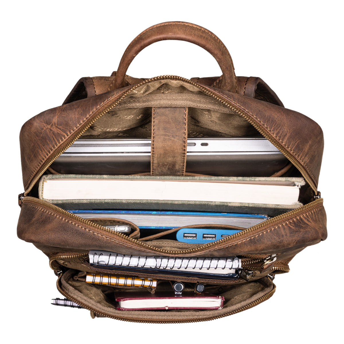 Leder Schulrucksack Damen