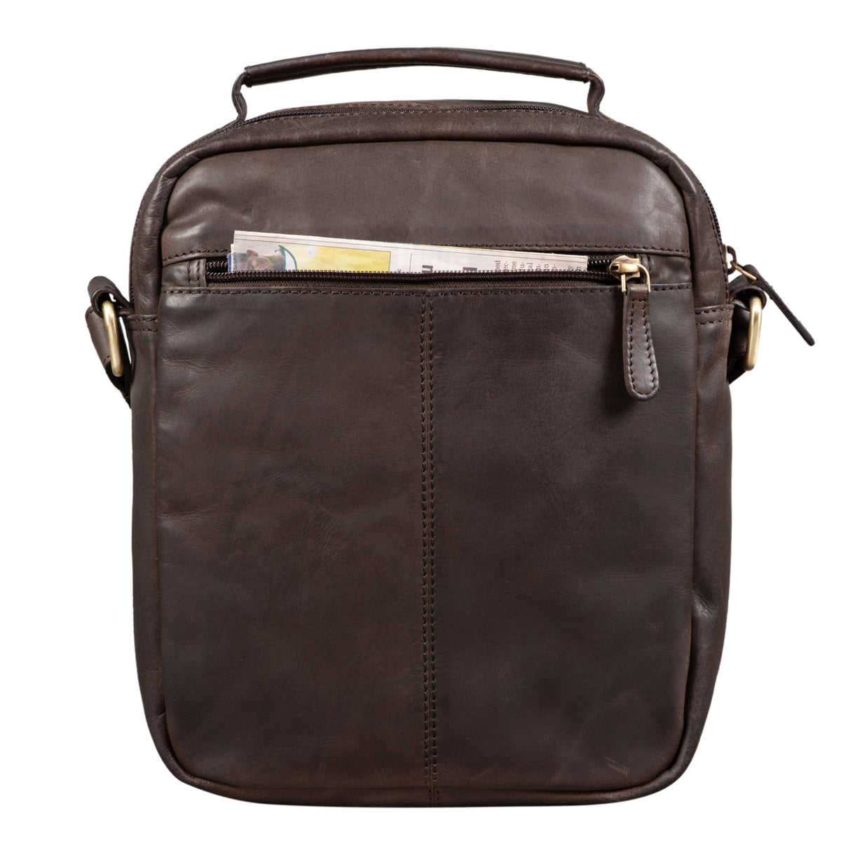 Schultertasche Retro Leder