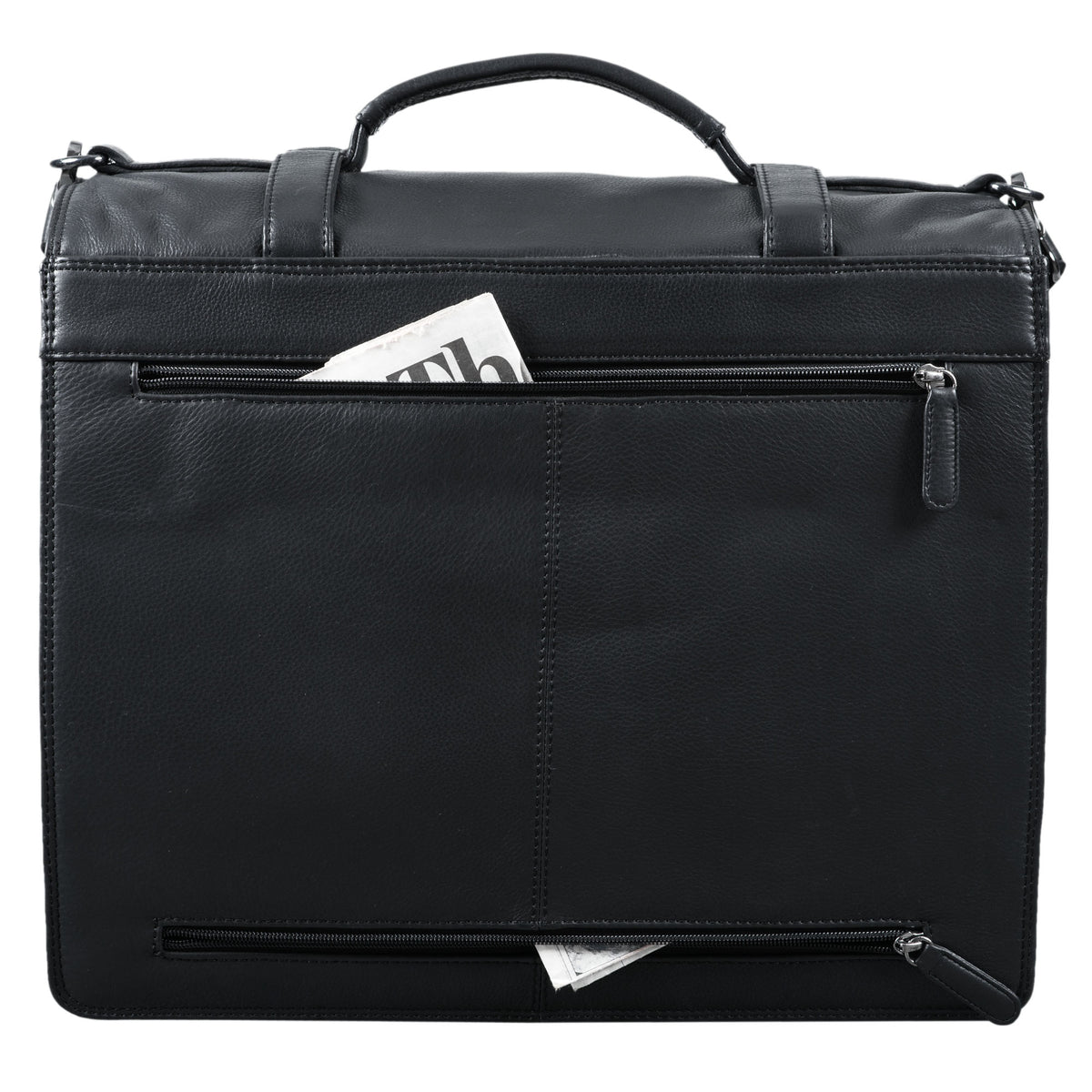 Ledertasche Herren schwarz aufsteckbar