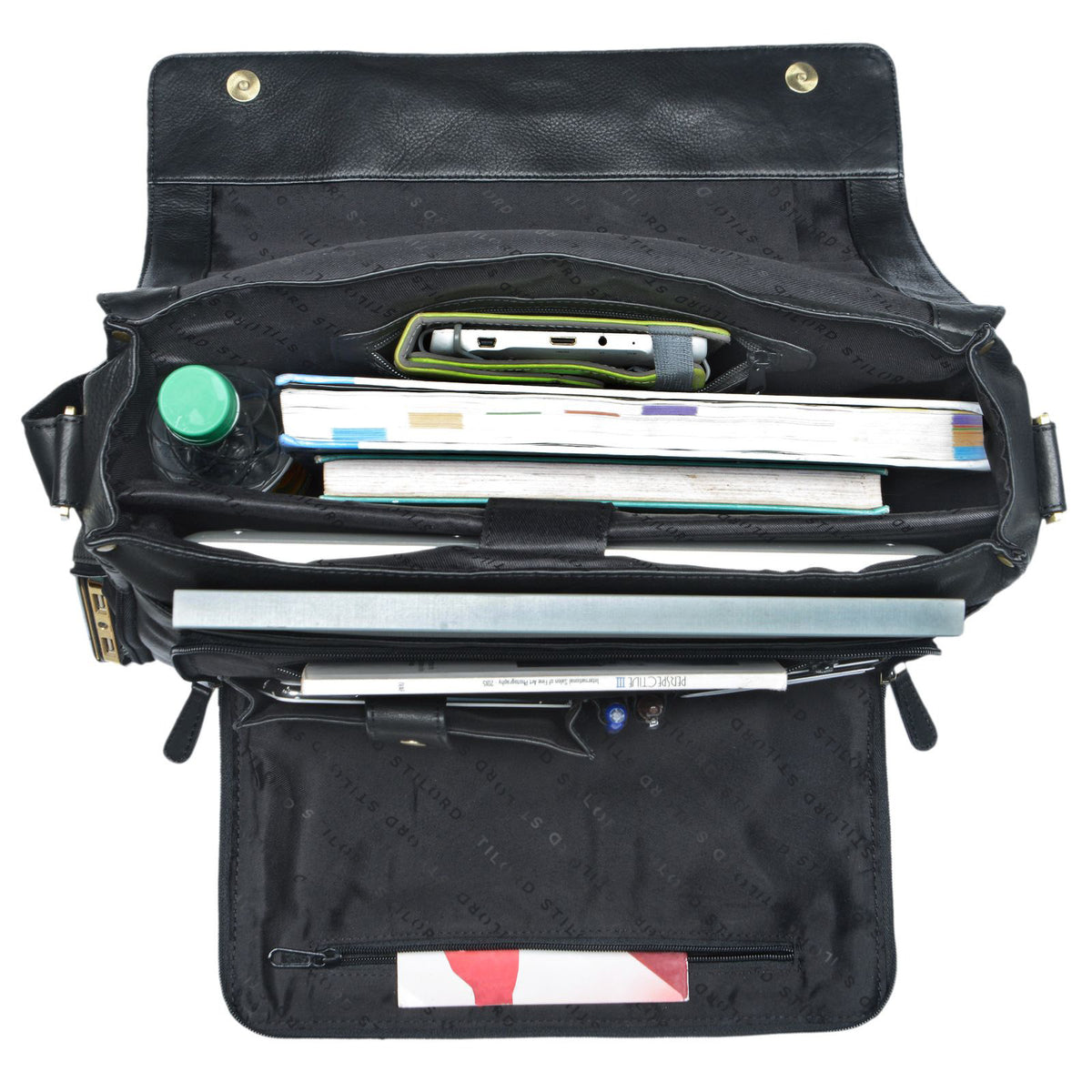 Schwarze Ledertasche Umhängetasche elegant
